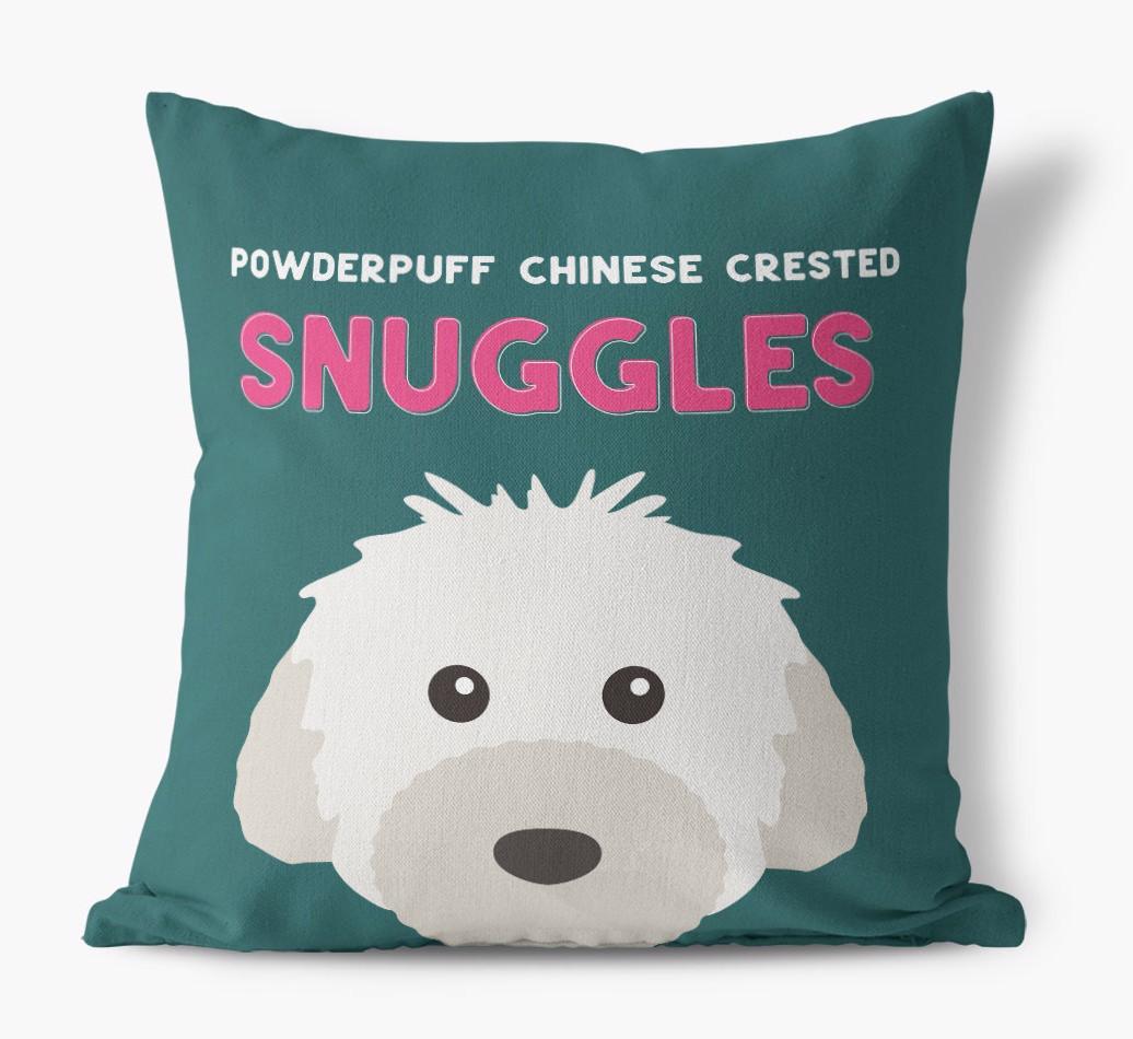 Snuggles: Personalized {breedFullName} Canvas Pillow