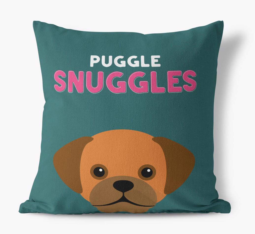 Snuggles: Personalized {breedFullName} Canvas Pillow