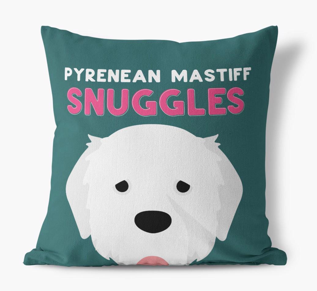 Snuggles: Personalized {breedFullName} Canvas Pillow