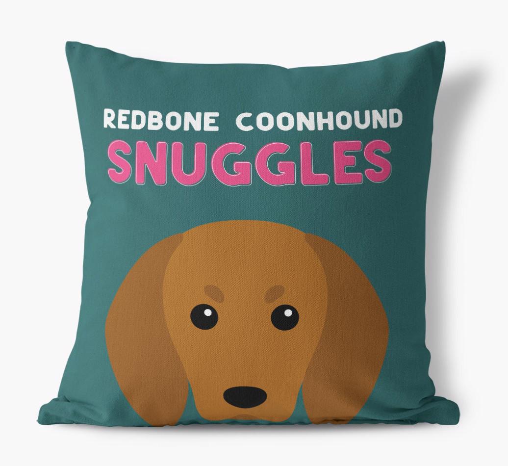 Snuggles: Personalized {breedFullName} Canvas Pillow