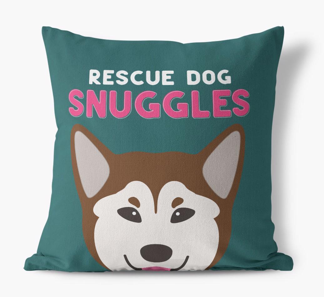 Snuggles: Personalized {breedFullName} Canvas Pillow
