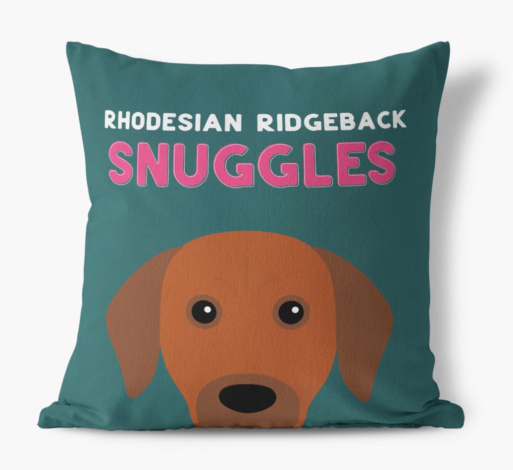 Snuggles: Personalized {breedFullName} Canvas Pillow