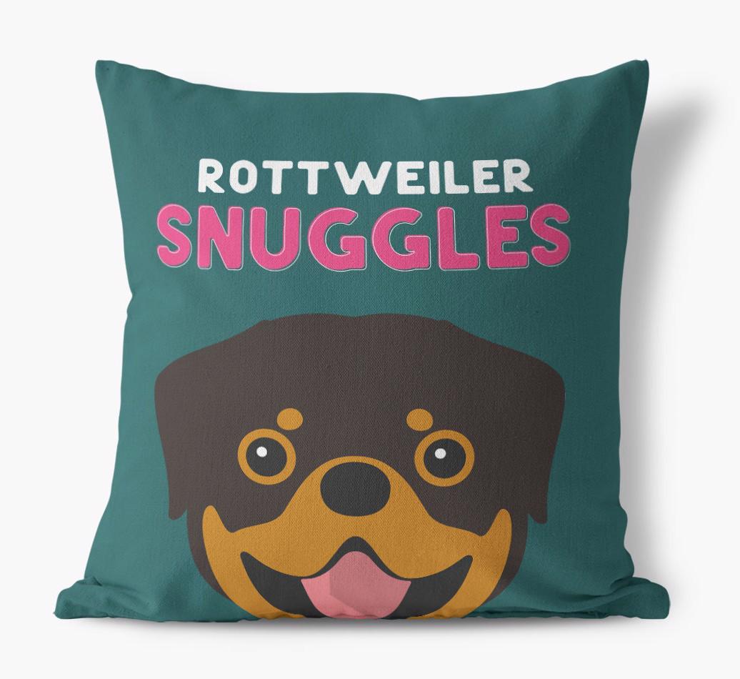Snuggles: Personalized {breedFullName} Canvas Pillow