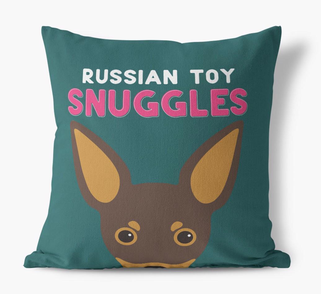Snuggles: Personalized {breedFullName} Canvas Pillow