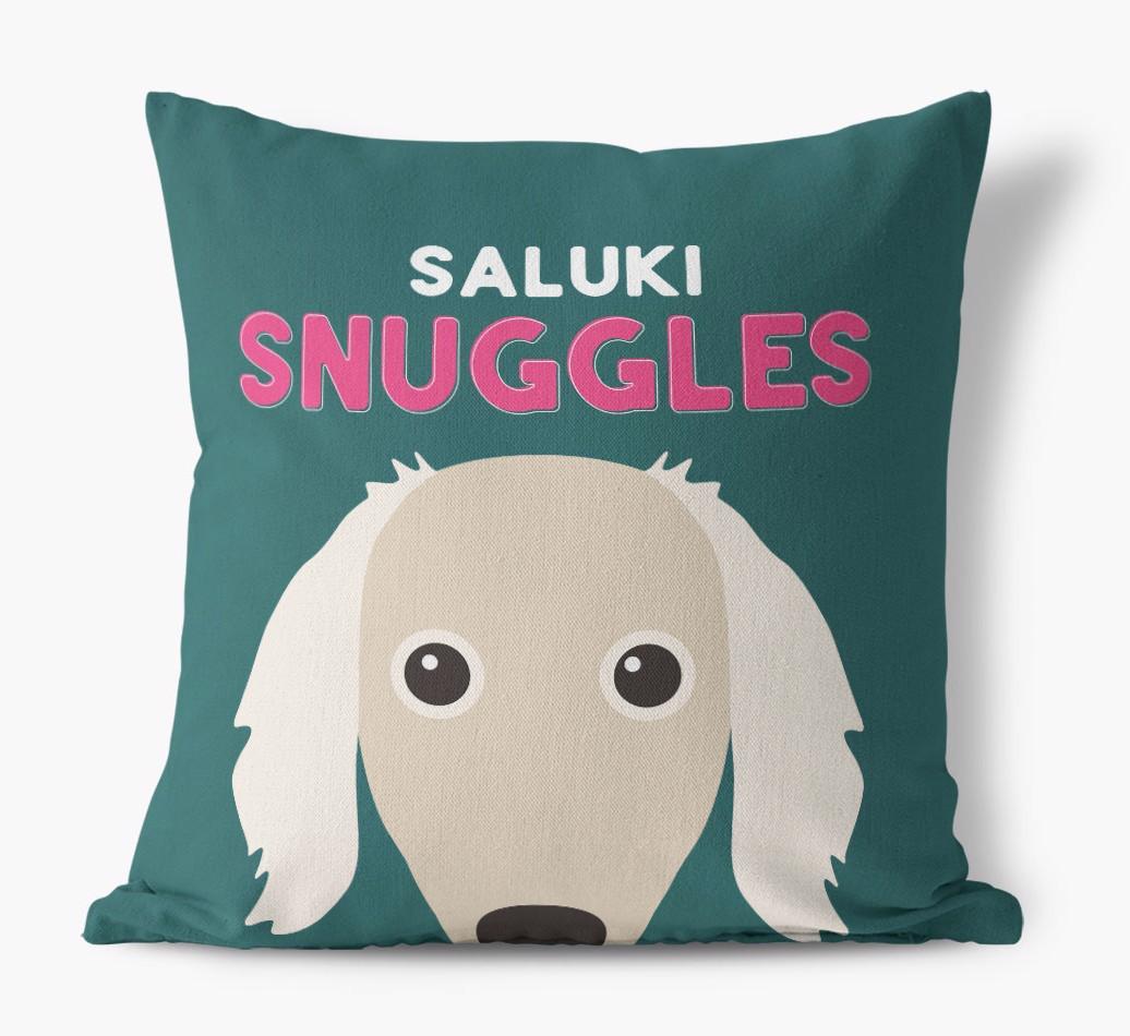 Snuggles: Personalized {breedFullName} Canvas Pillow