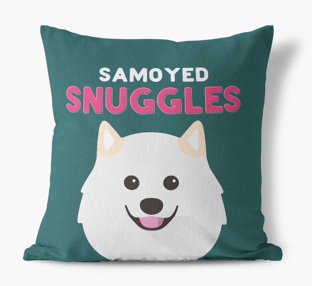 Snuggles: Personalized {breedFullName} Canvas Pillow