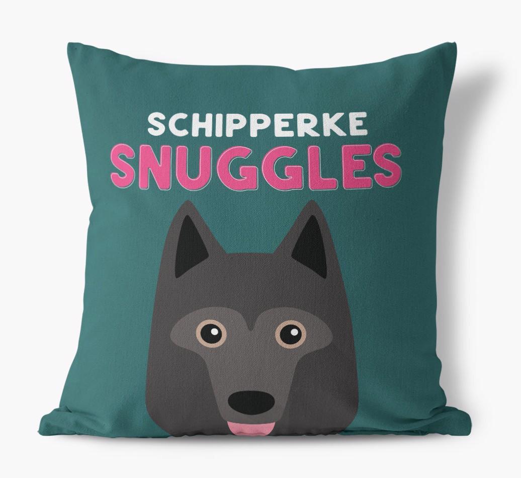 Snuggles: Personalized {breedFullName} Canvas Pillow