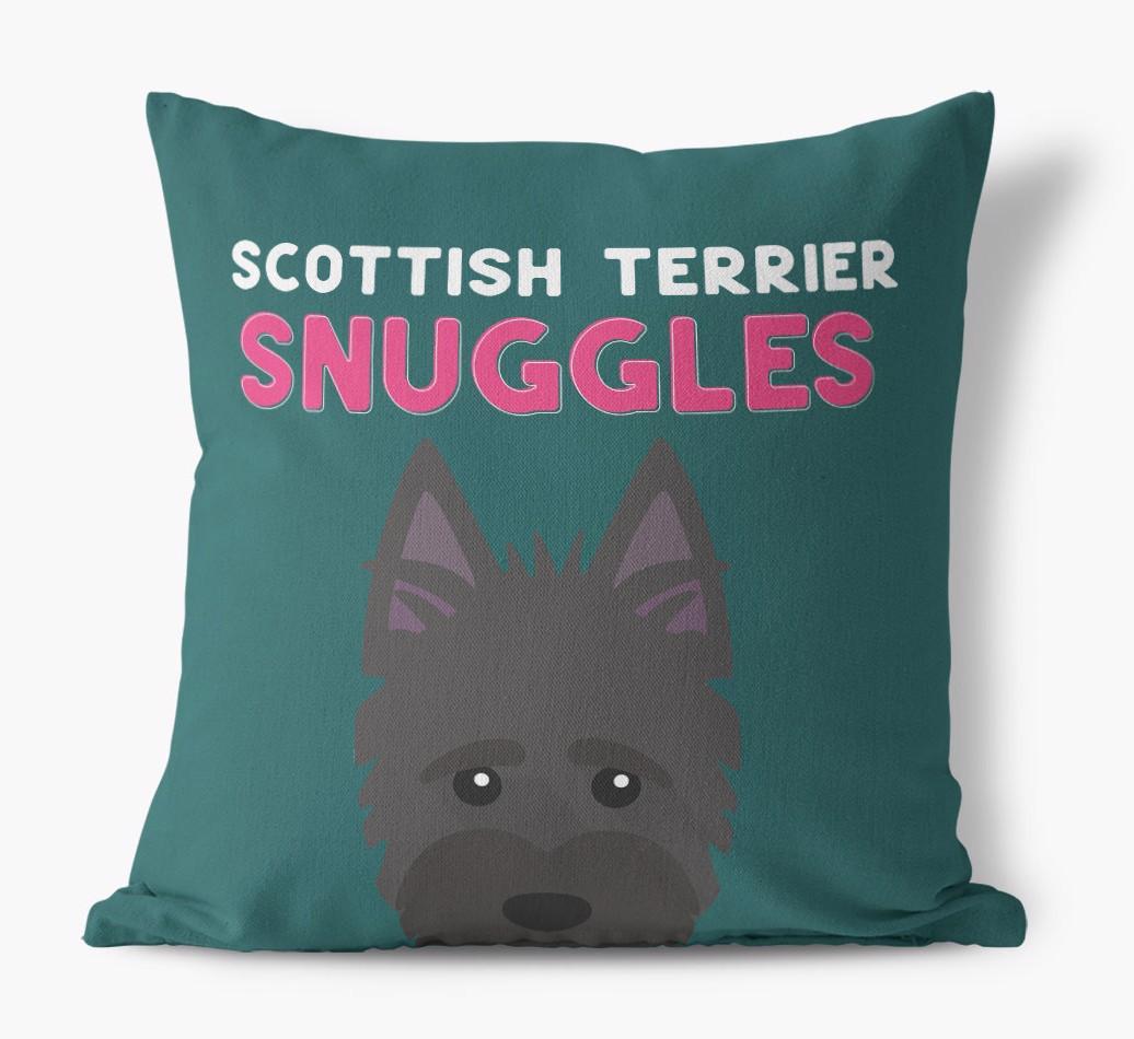 Snuggles: Personalized {breedFullName} Canvas Pillow
