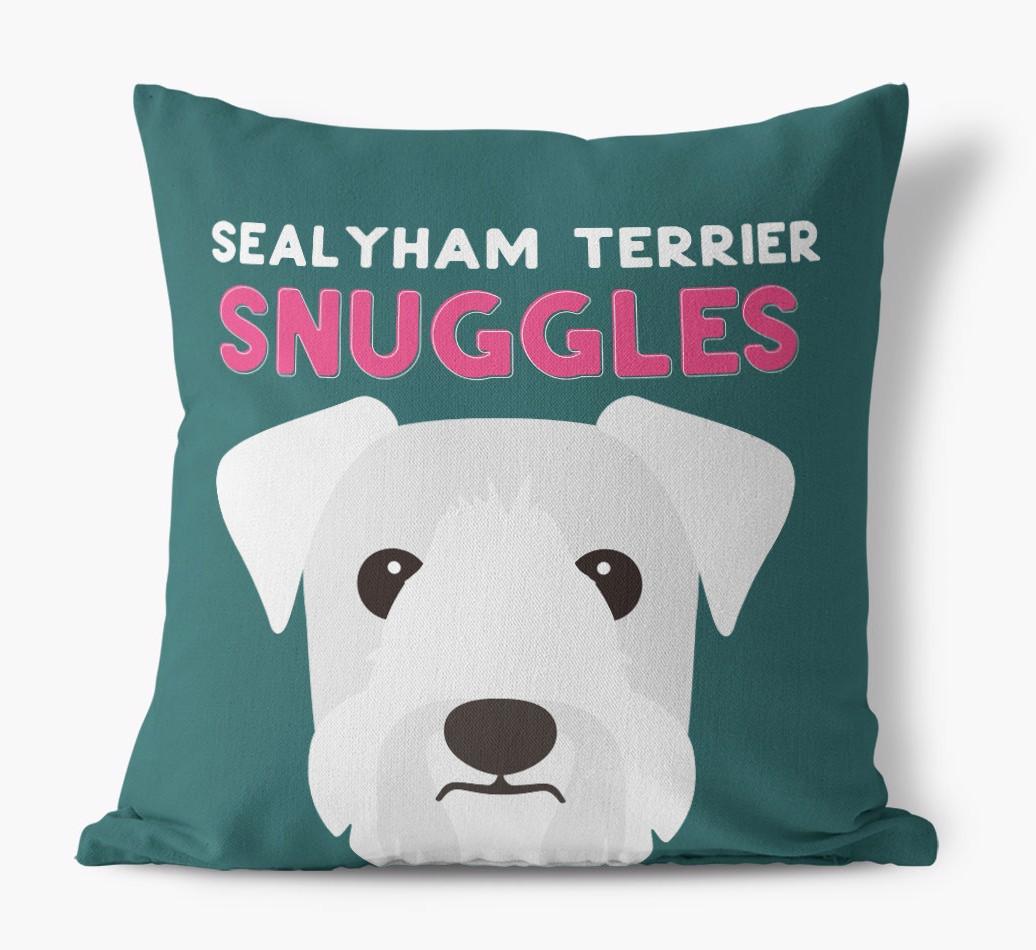 Snuggles: Personalized {breedFullName} Canvas Pillow