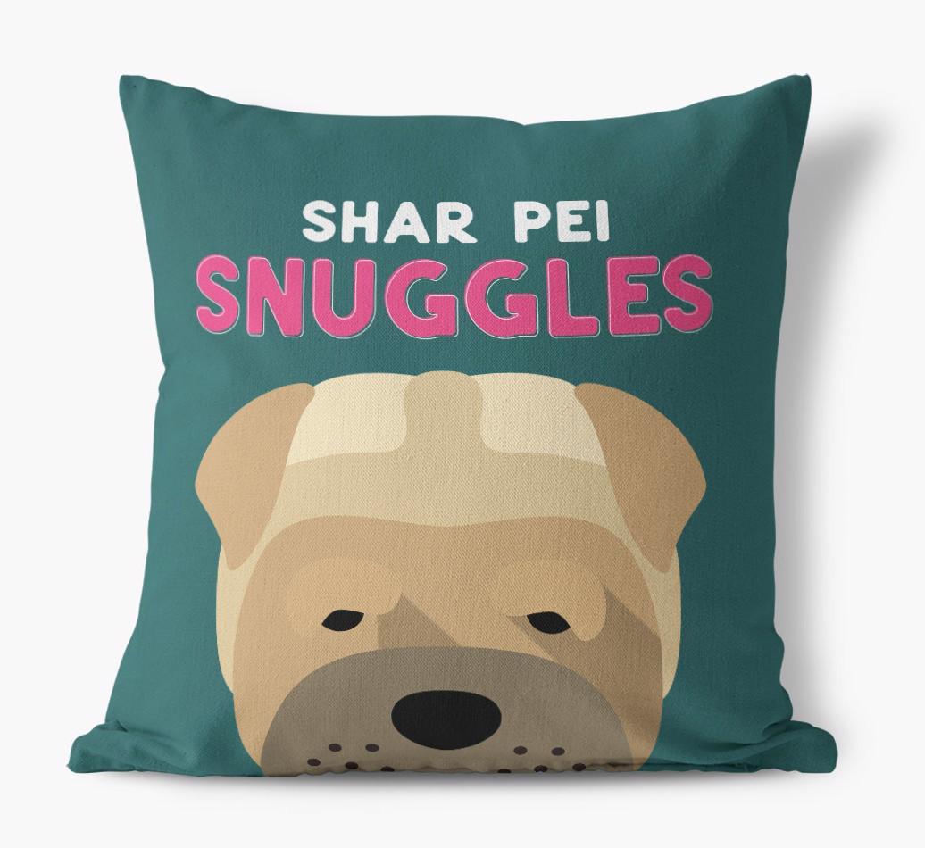 Snuggles: Personalized {breedFullName} Canvas Pillow