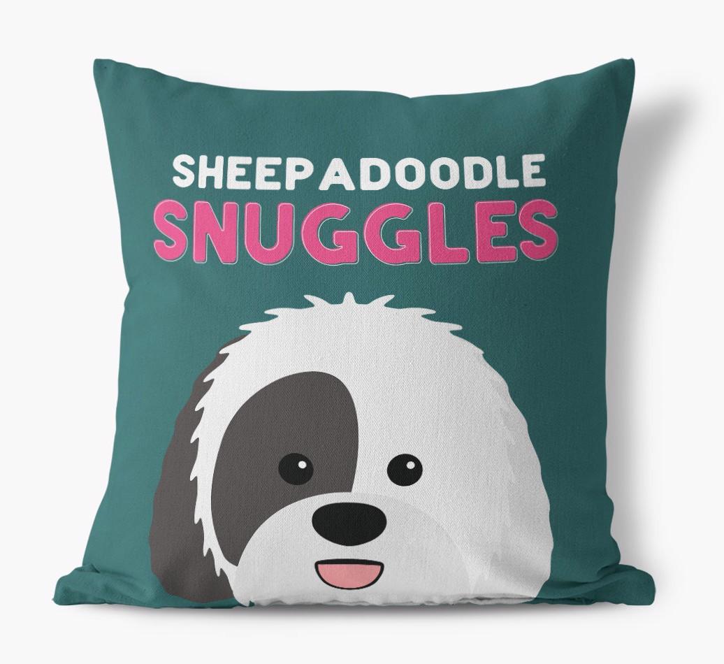 Snuggles: Personalized {breedFullName} Canvas Pillow