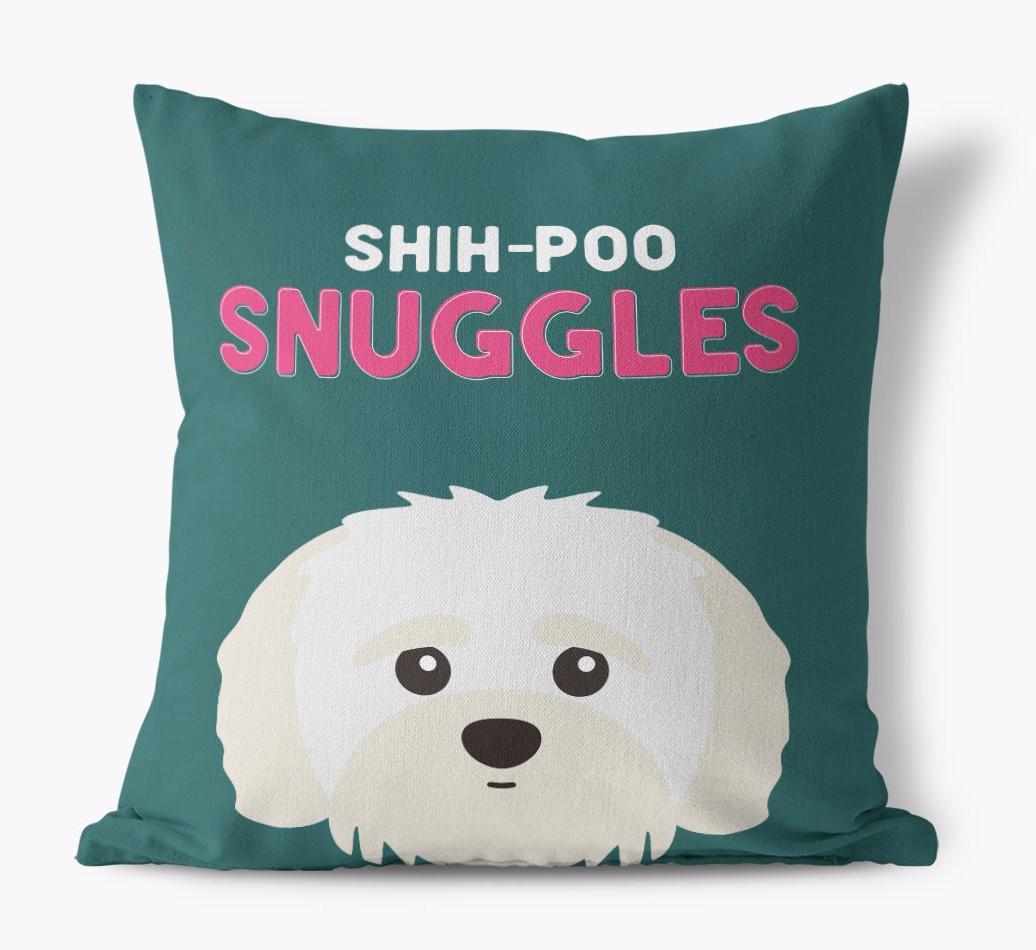 Snuggles: Personalized {breedFullName} Canvas Pillow