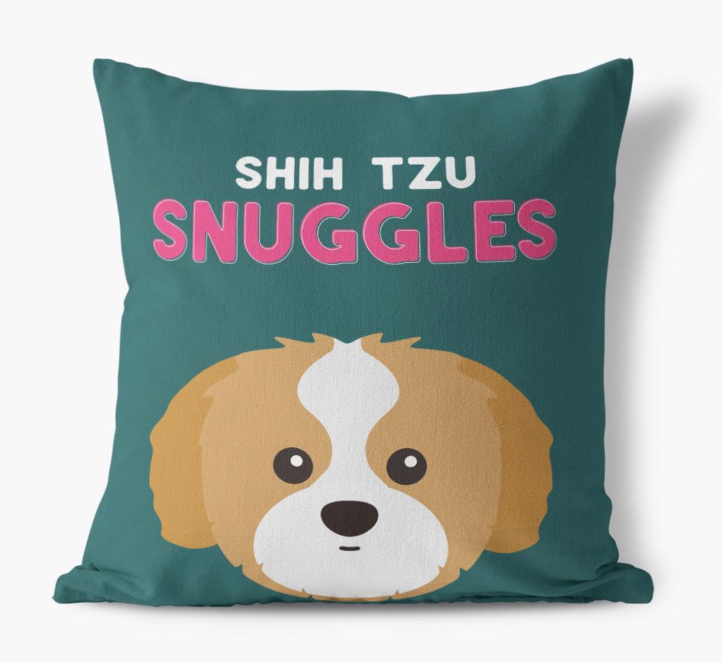 Snuggles: Personalized {breedFullName} Canvas Pillow