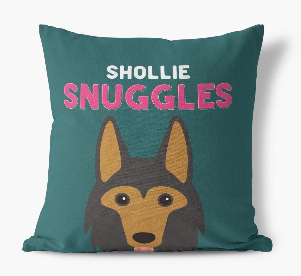 Snuggles: Personalized {breedFullName} Canvas Pillow