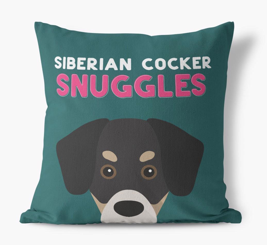 Snuggles: Personalized {breedFullName} Canvas Pillow