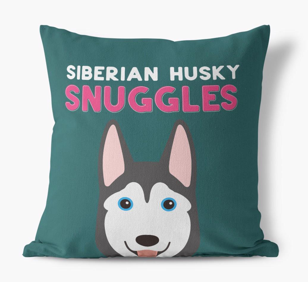 Snuggles: Personalized {breedFullName} Canvas Pillow