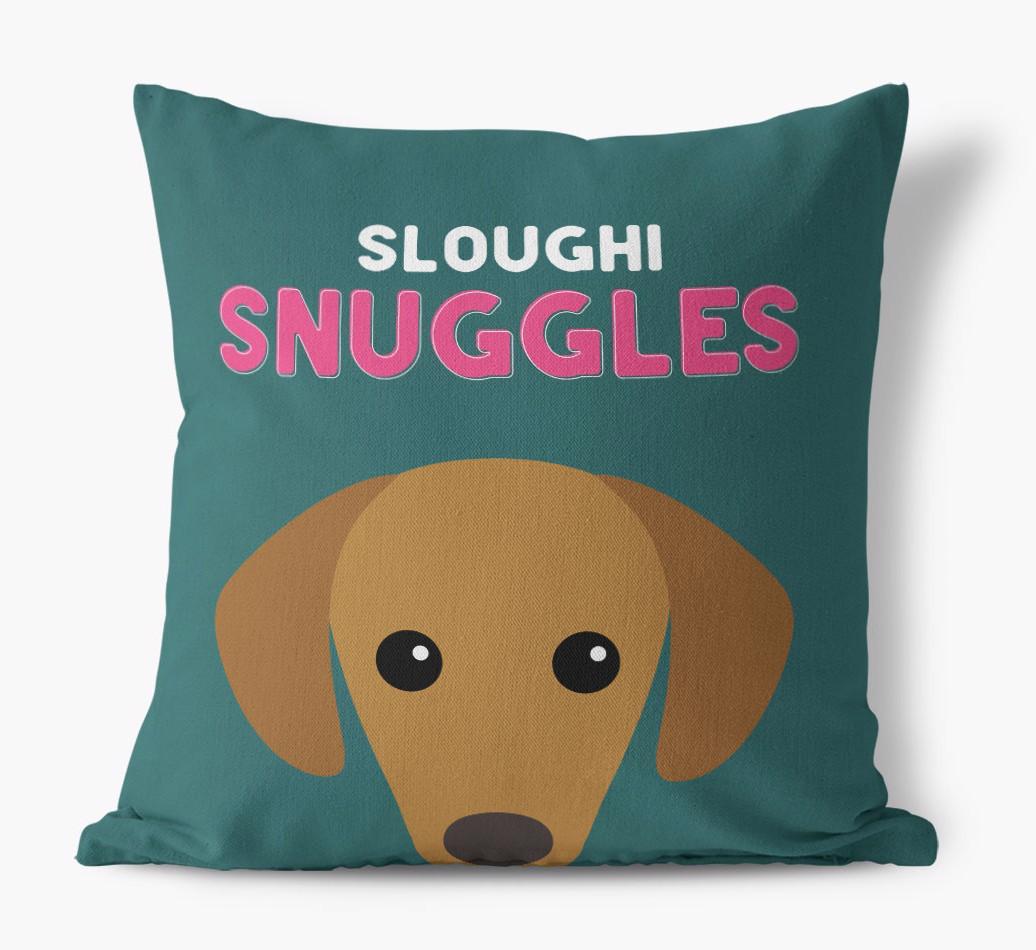 Snuggles: Personalized {breedFullName} Canvas Pillow