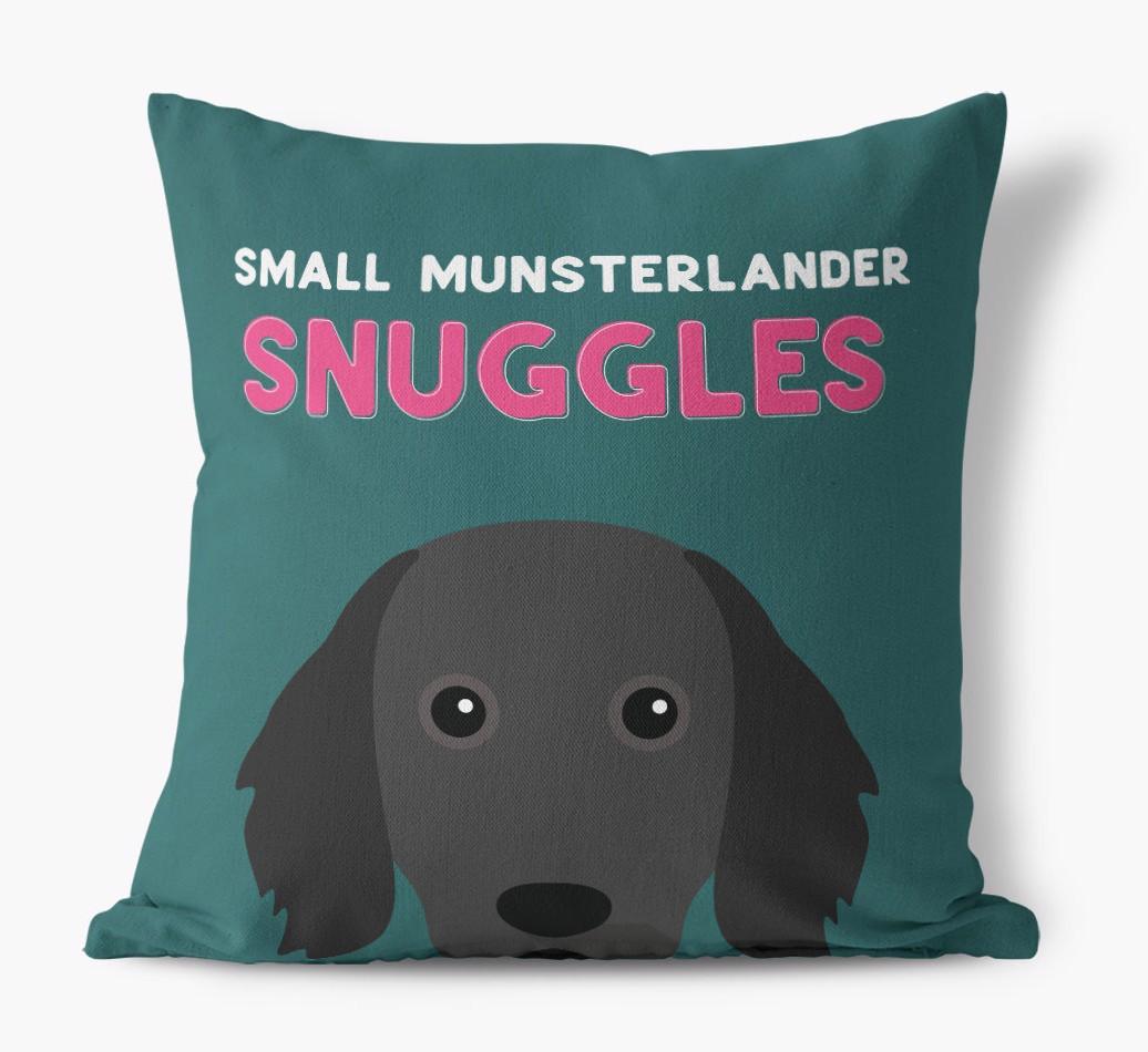 Snuggles: Personalized {breedFullName} Canvas Pillow