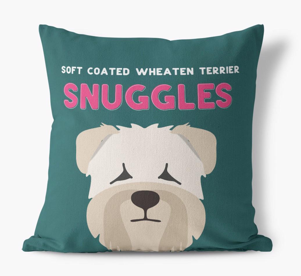 Snuggles: Personalized {breedFullName} Canvas Pillow