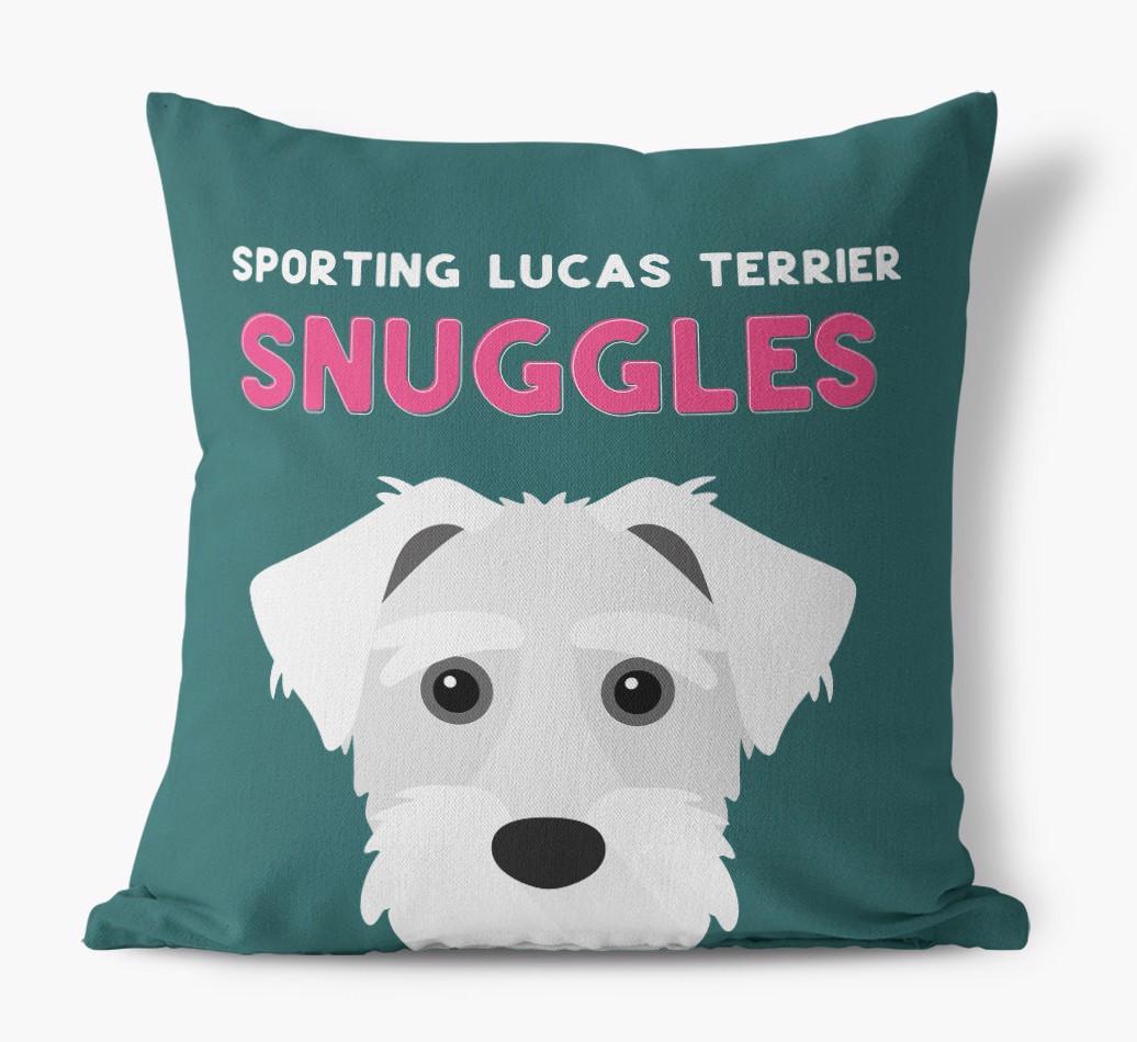 Snuggles: Personalized {breedFullName} Canvas Pillow