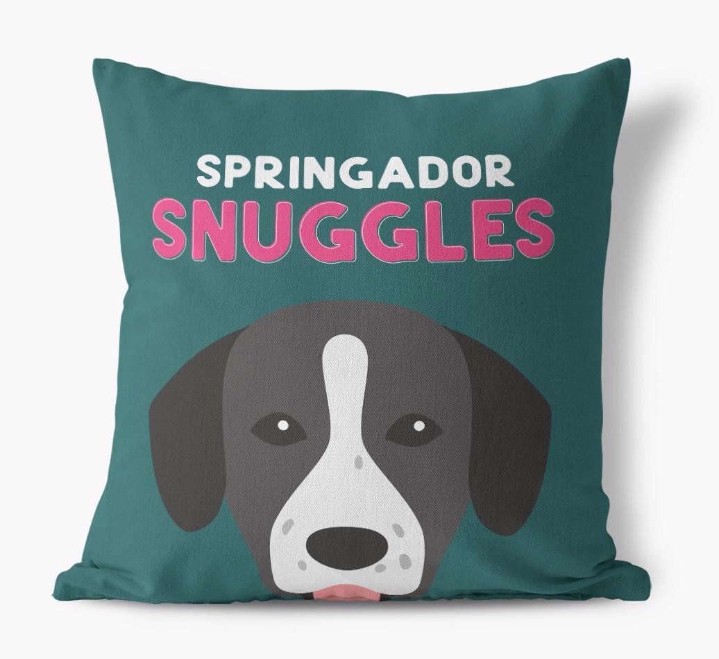 Snuggles: Personalized {breedFullName} Canvas Pillow