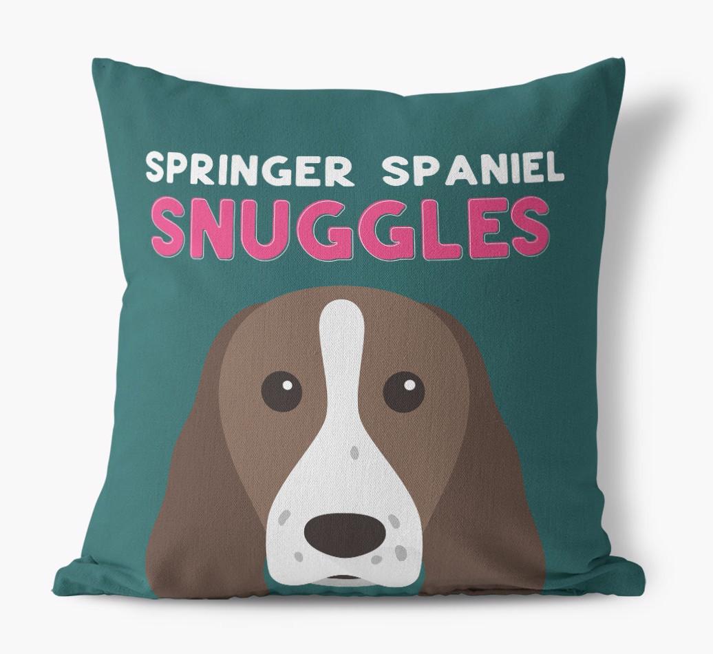Snuggles: Personalized {breedFullName} Canvas Pillow