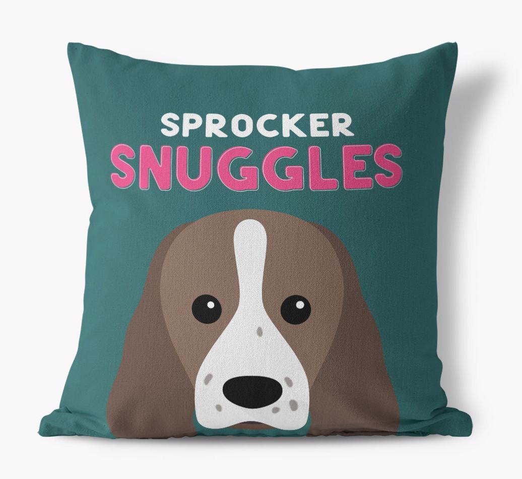 Snuggles: Personalized {breedFullName} Canvas Pillow
