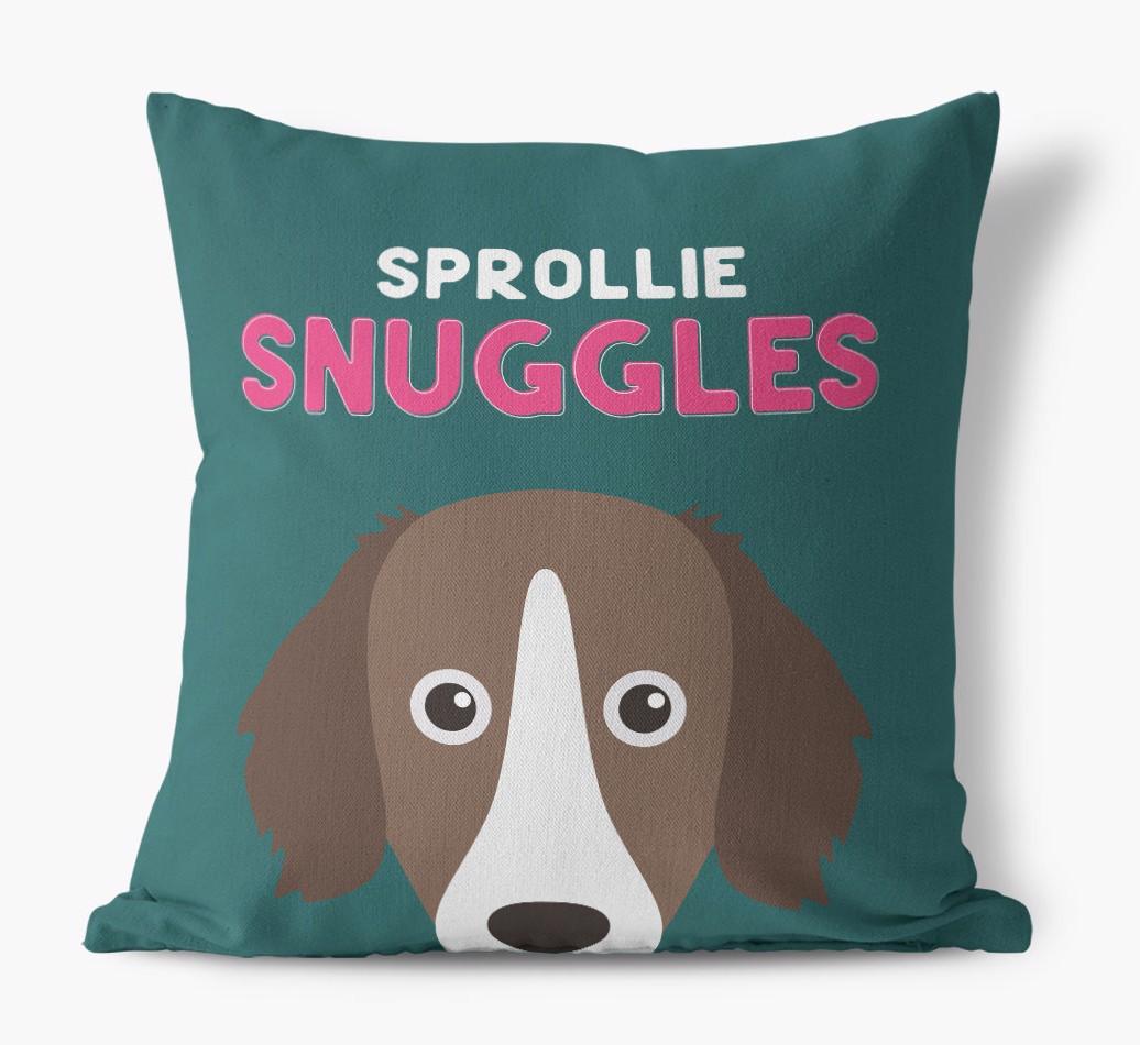 Snuggles: Personalized {breedFullName} Canvas Pillow