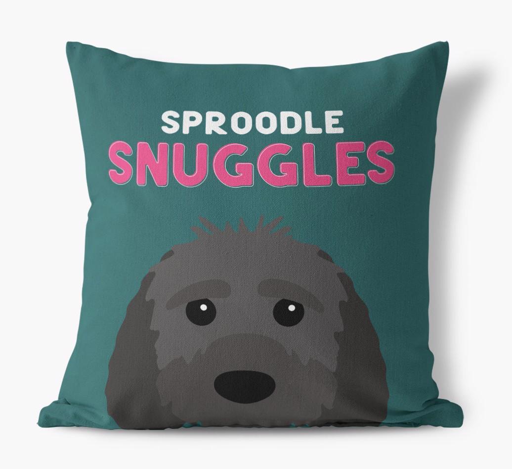 Snuggles: Personalized {breedFullName} Canvas Pillow