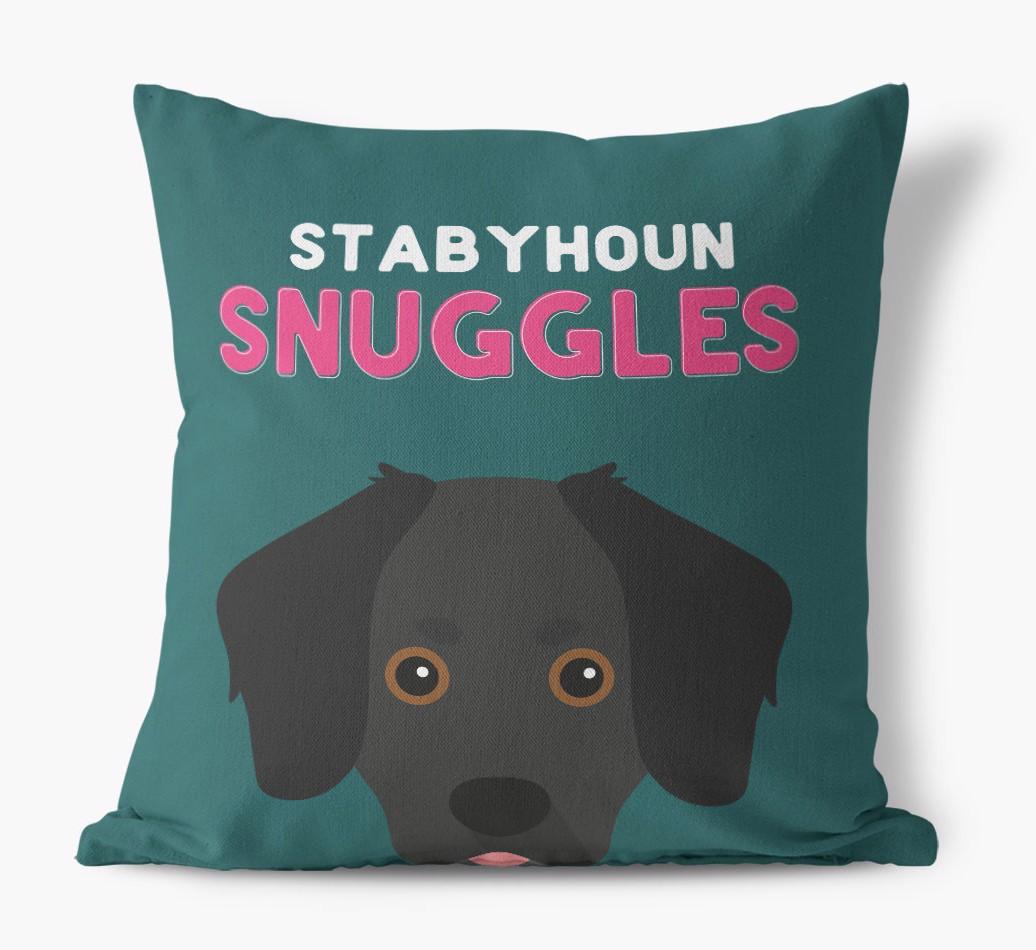 Snuggles: Personalized {breedFullName} Canvas Pillow