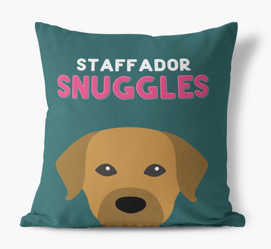 Snuggles: Personalized {breedFullName} Canvas Pillow