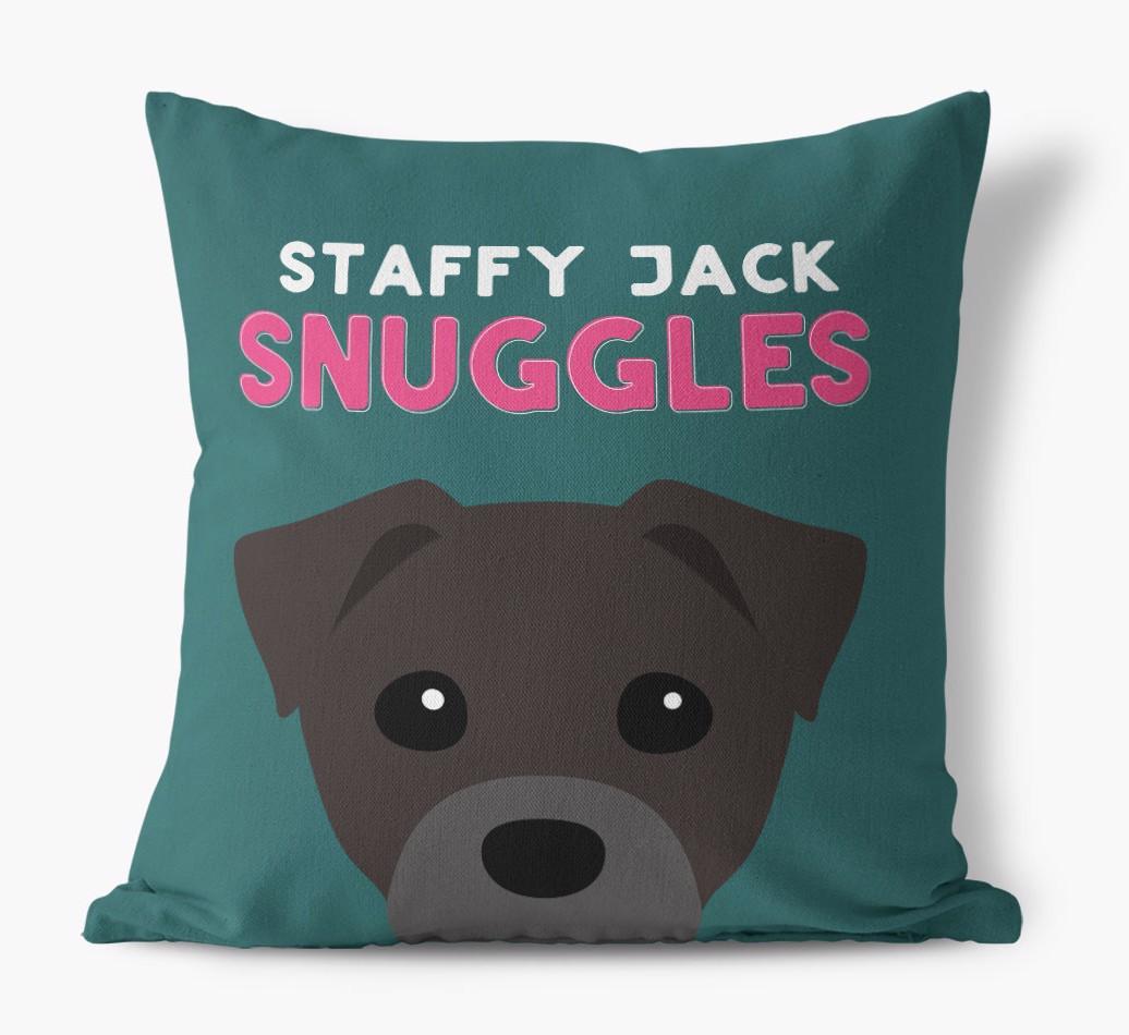 Snuggles: Personalized {breedFullName} Canvas Pillow