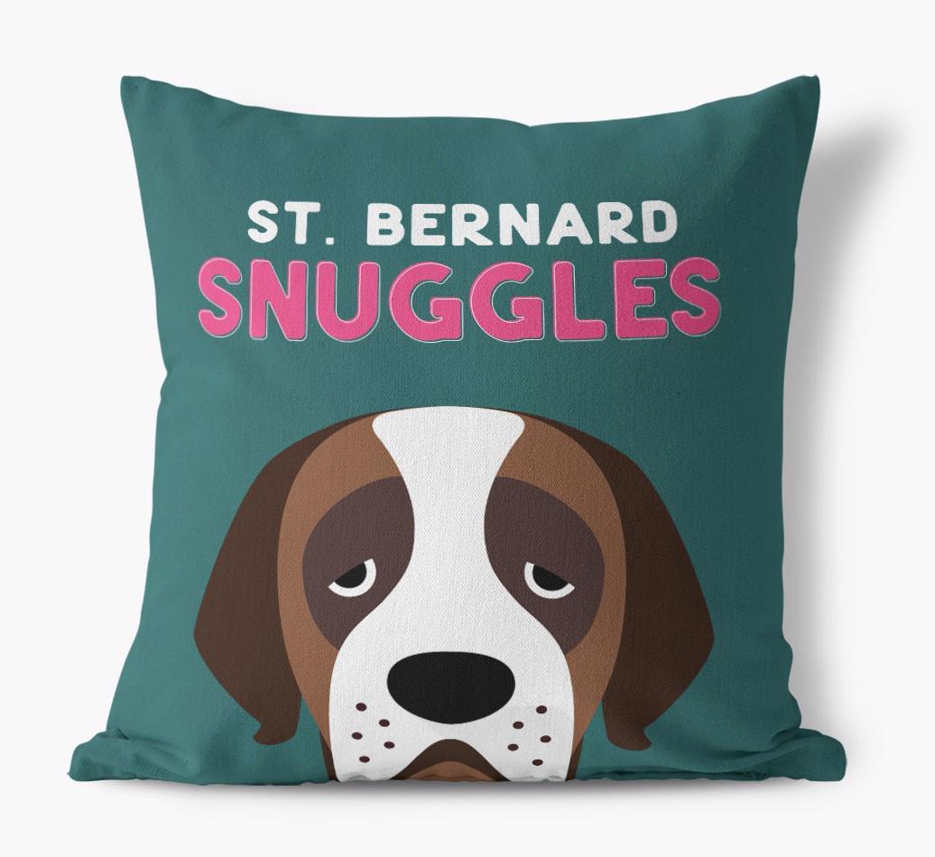 Snuggles: Personalized {breedFullName} Canvas Pillow