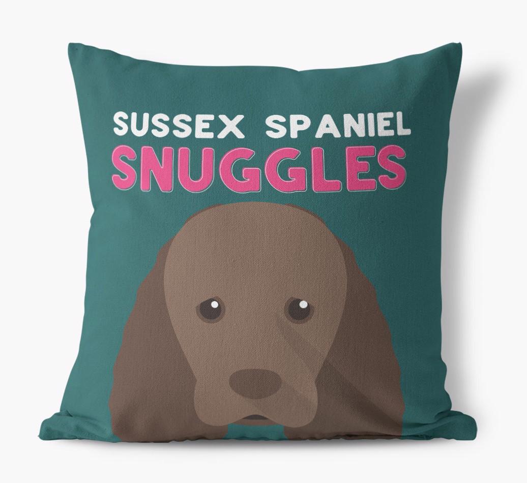 Snuggles: Personalized {breedFullName} Canvas Pillow