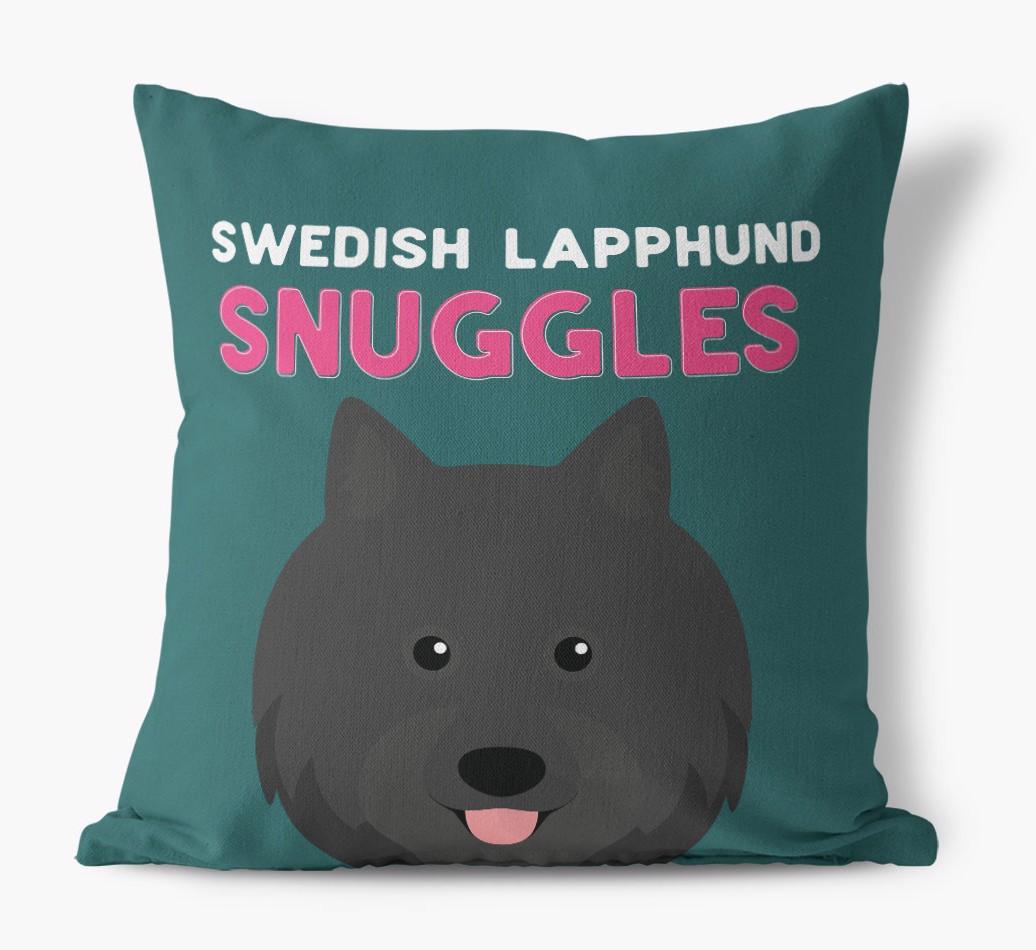 Snuggles: Personalized {breedFullName} Canvas Pillow