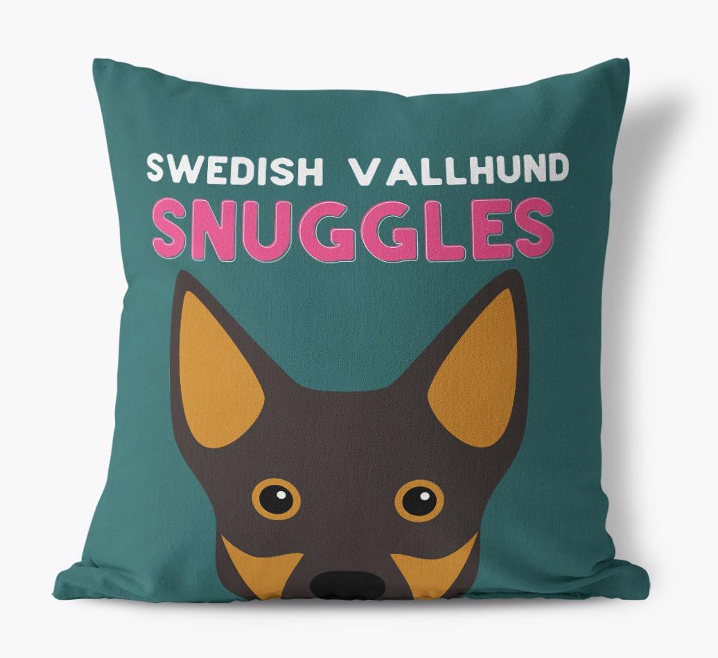 Snuggles: Personalized {breedFullName} Canvas Pillow