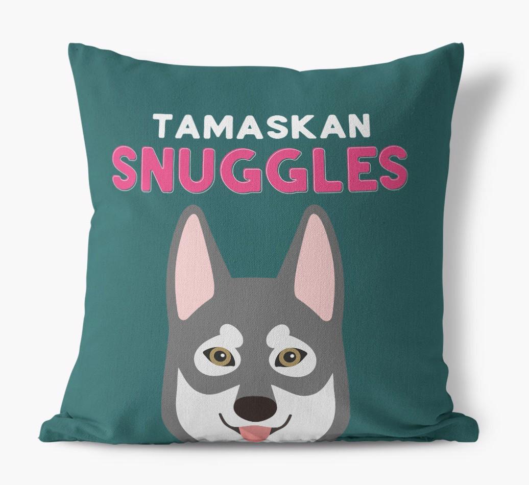 Snuggles: Personalized {breedFullName} Canvas Pillow