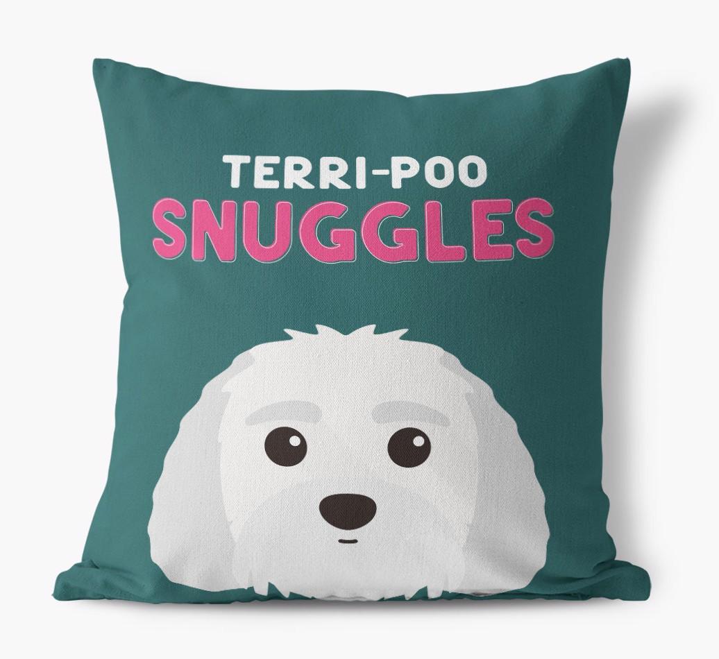 Snuggles: Personalized {breedFullName} Canvas Pillow