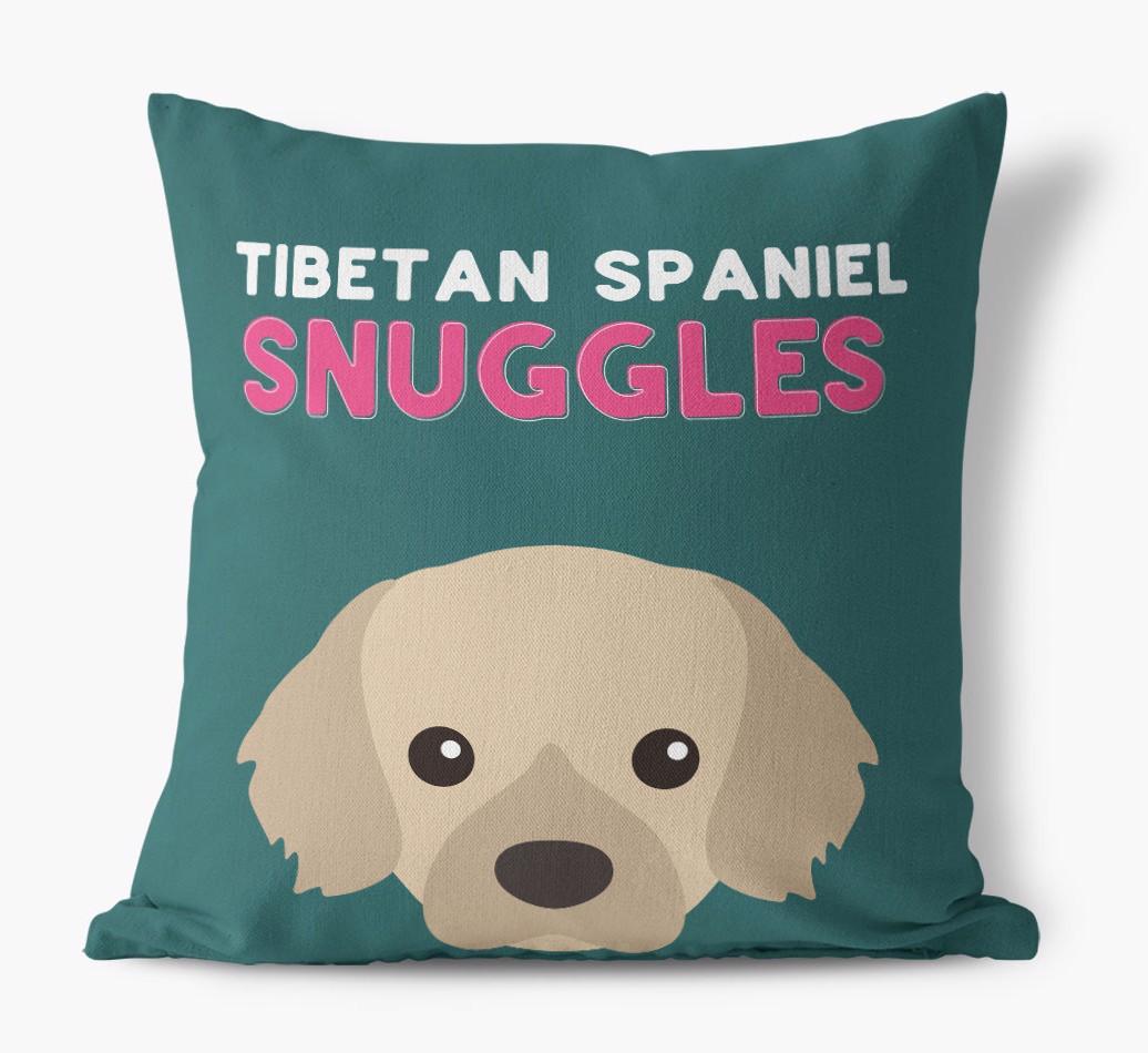 Snuggles: Personalized {breedFullName} Canvas Pillow
