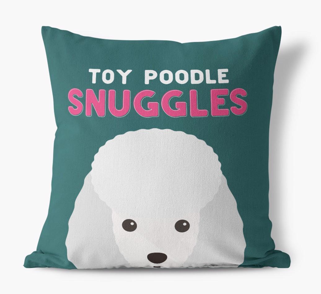 Snuggles: Personalized {breedFullName} Canvas Pillow