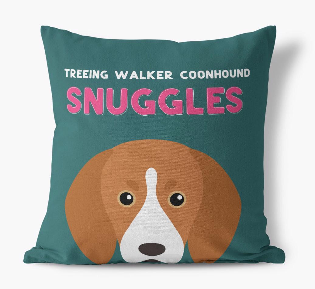 Snuggles: Personalized {breedFullName} Canvas Pillow