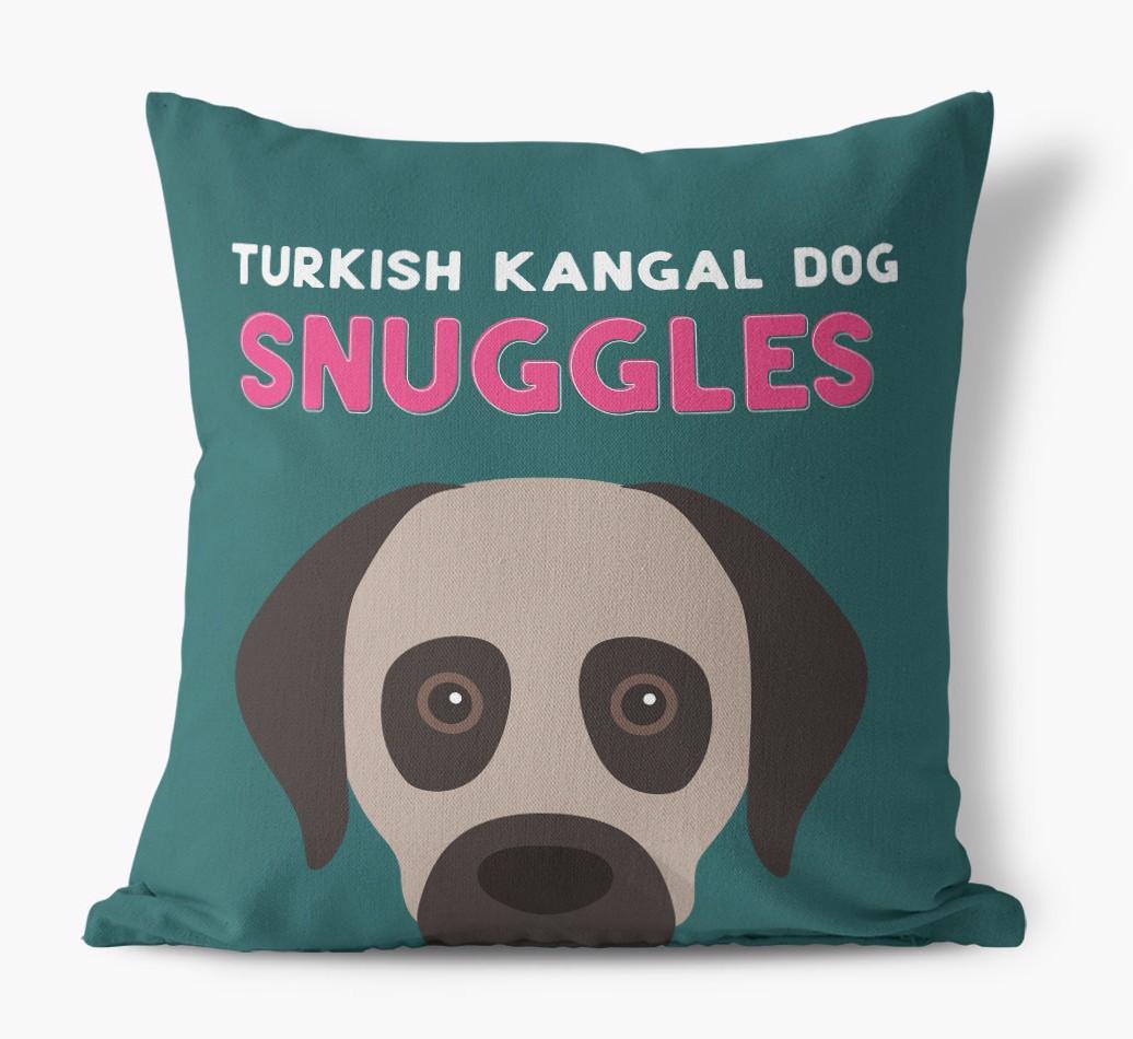 Snuggles: Personalized {breedFullName} Canvas Pillow