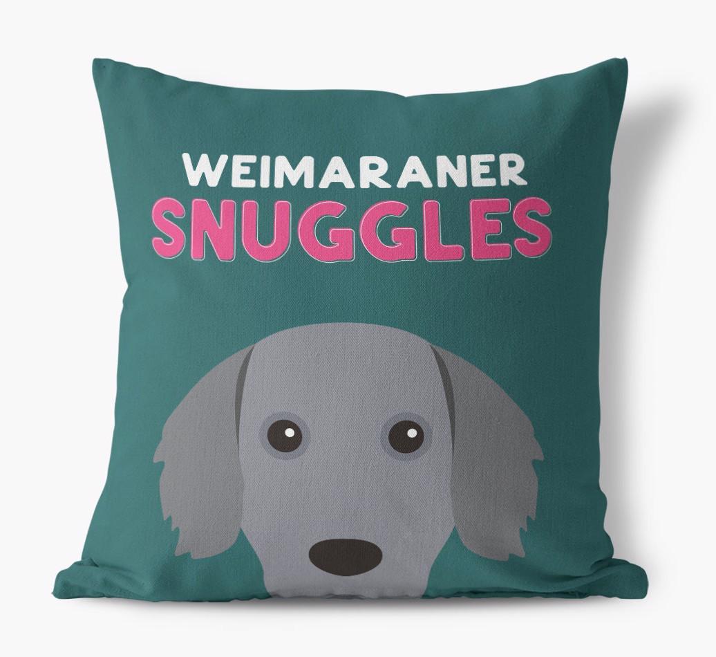 Snuggles: Personalized {breedFullName} Canvas Pillow