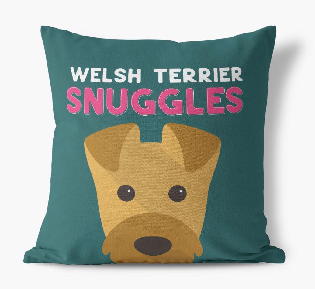 Snuggles: Personalized {breedFullName} Canvas Pillow