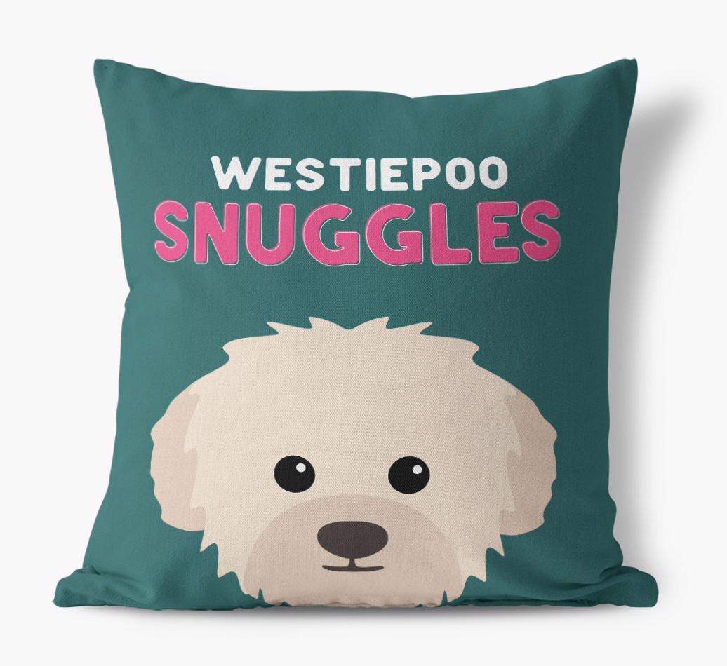 Snuggles: Personalized {breedFullName} Canvas Pillow