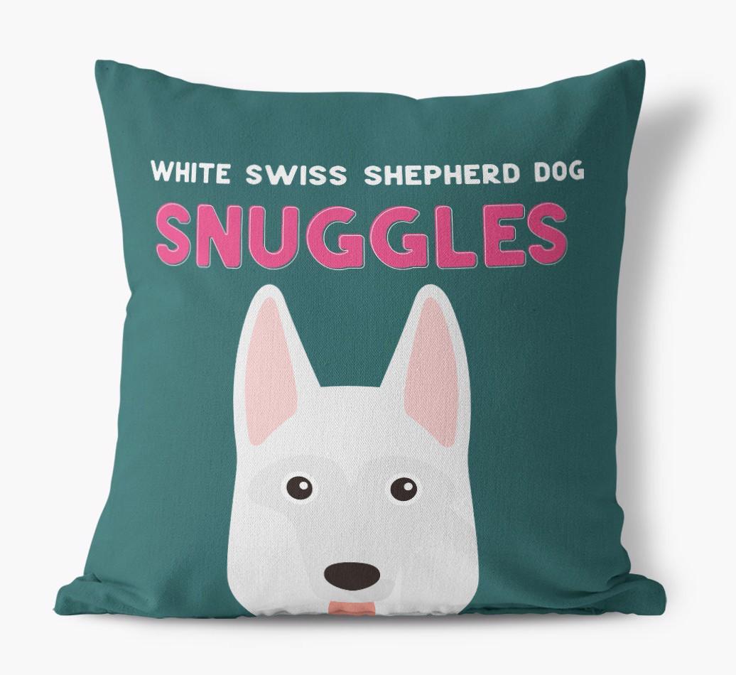 Snuggles: Personalized {breedFullName} Canvas Pillow