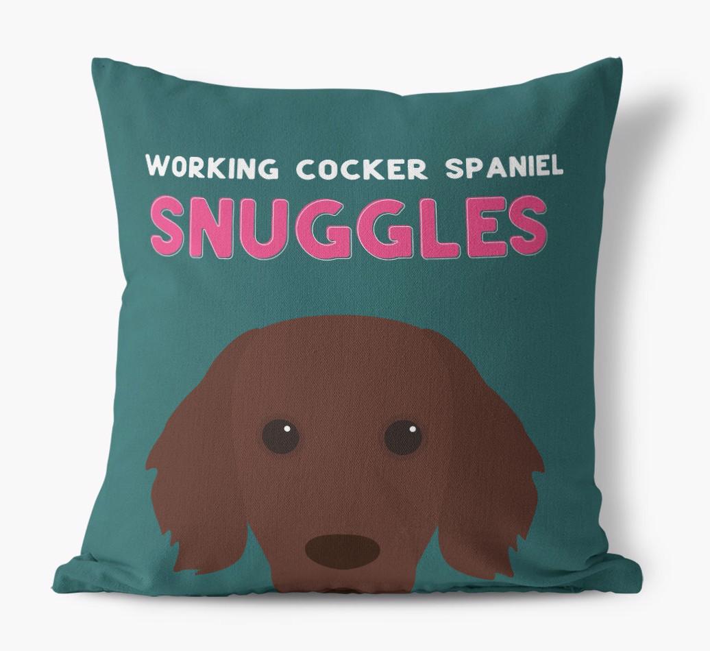 Snuggles: Personalized {breedFullName} Canvas Pillow
