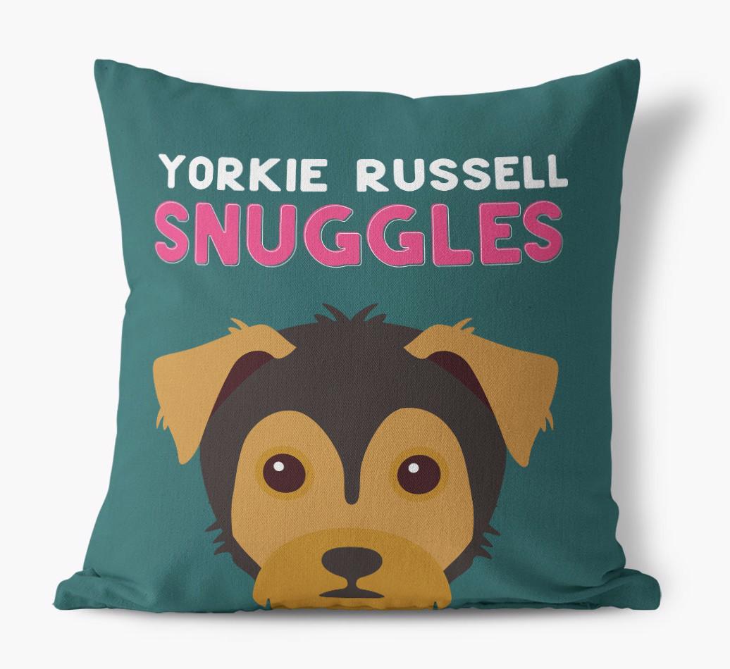 Snuggles: Personalized {breedFullName} Canvas Pillow
