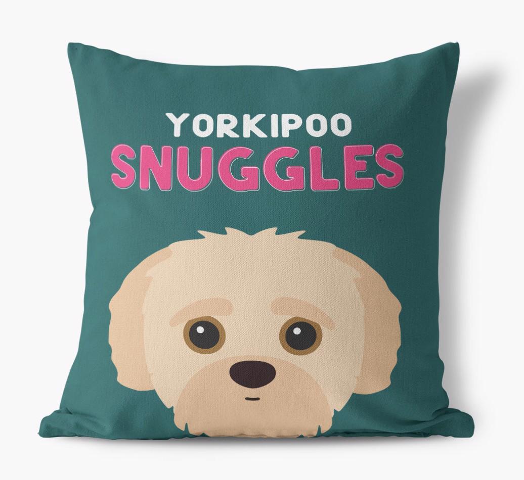 Snuggles: Personalized {breedFullName} Canvas Pillow