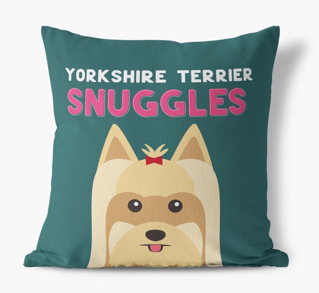 Snuggles: Personalized {breedFullName} Canvas Pillow